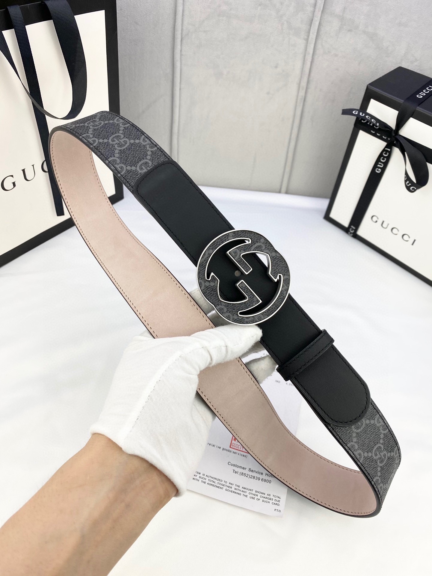 宽度4.0cmgucci这款腰带在2
