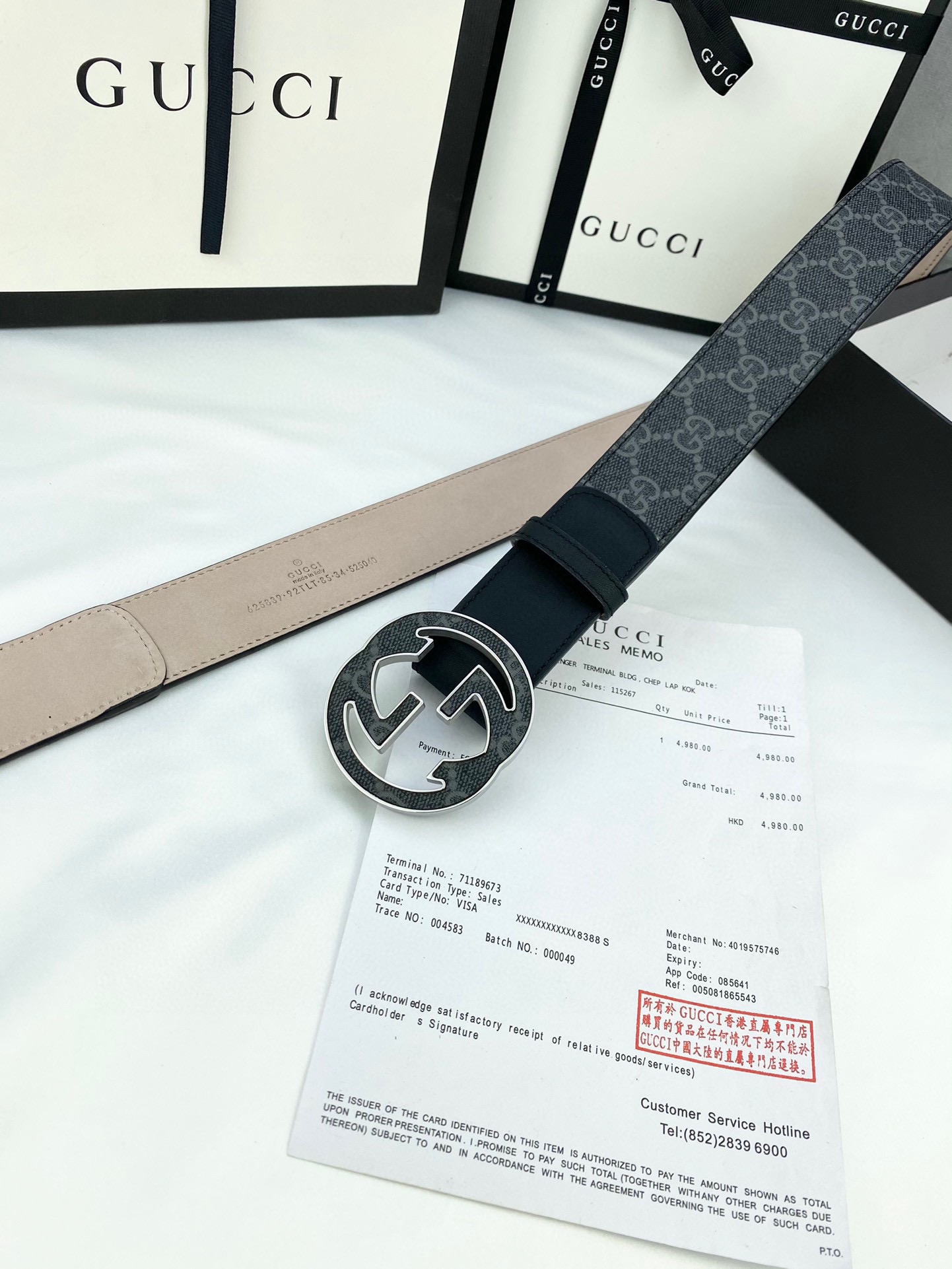 宽度4.0cmgucci这款腰带在2