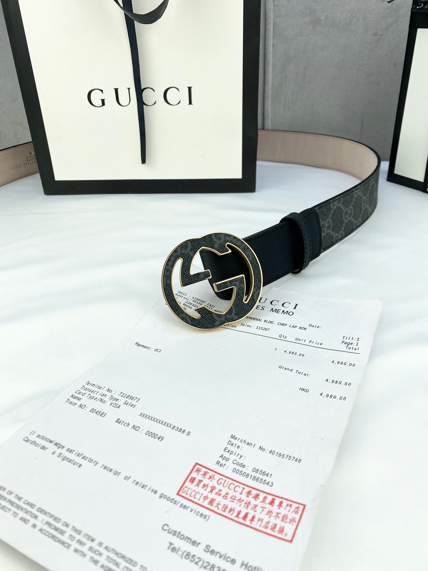 宽度4.0cmgucci这款腰带在2
