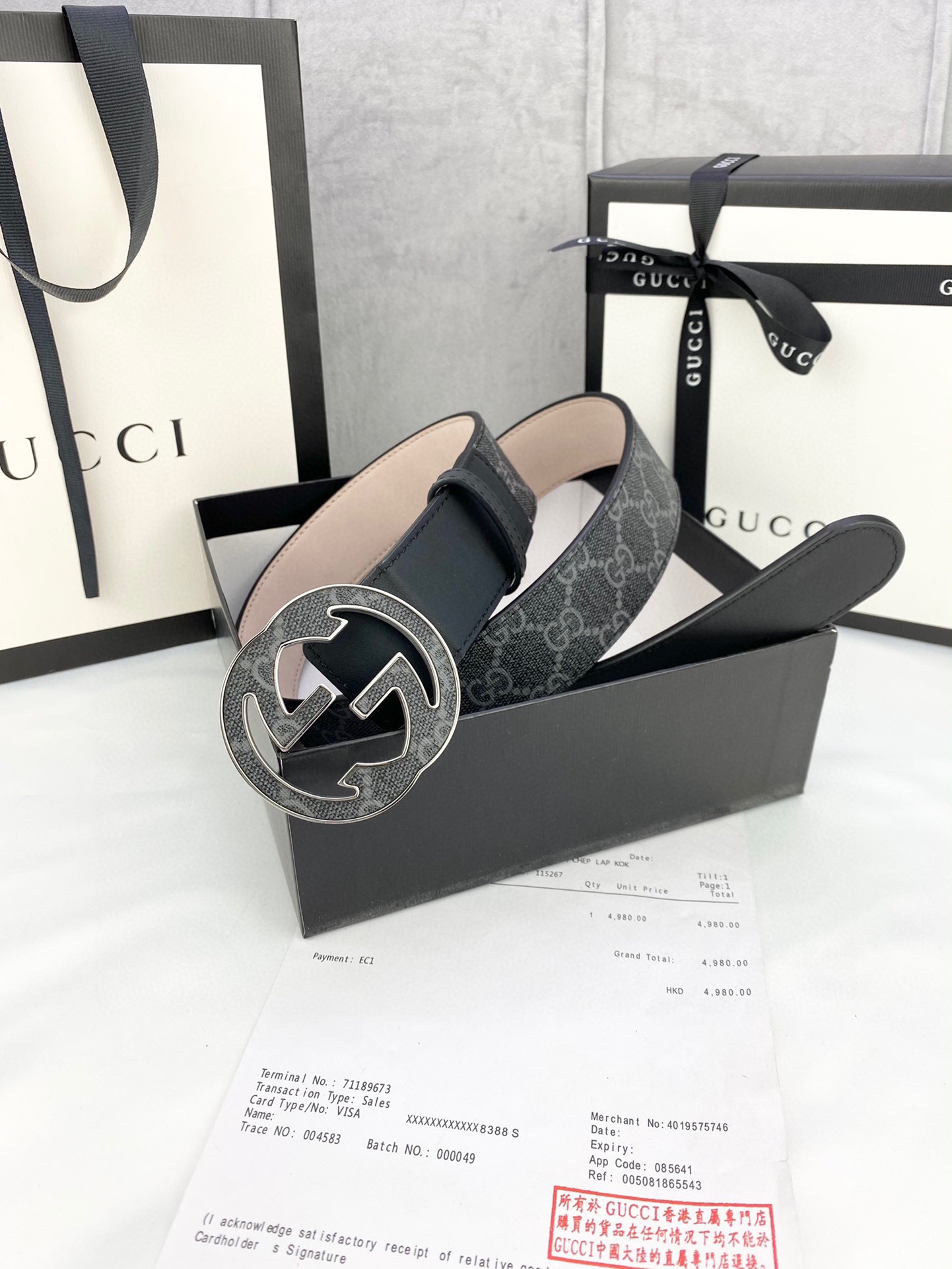宽度4.0cmgucci这款腰带在2