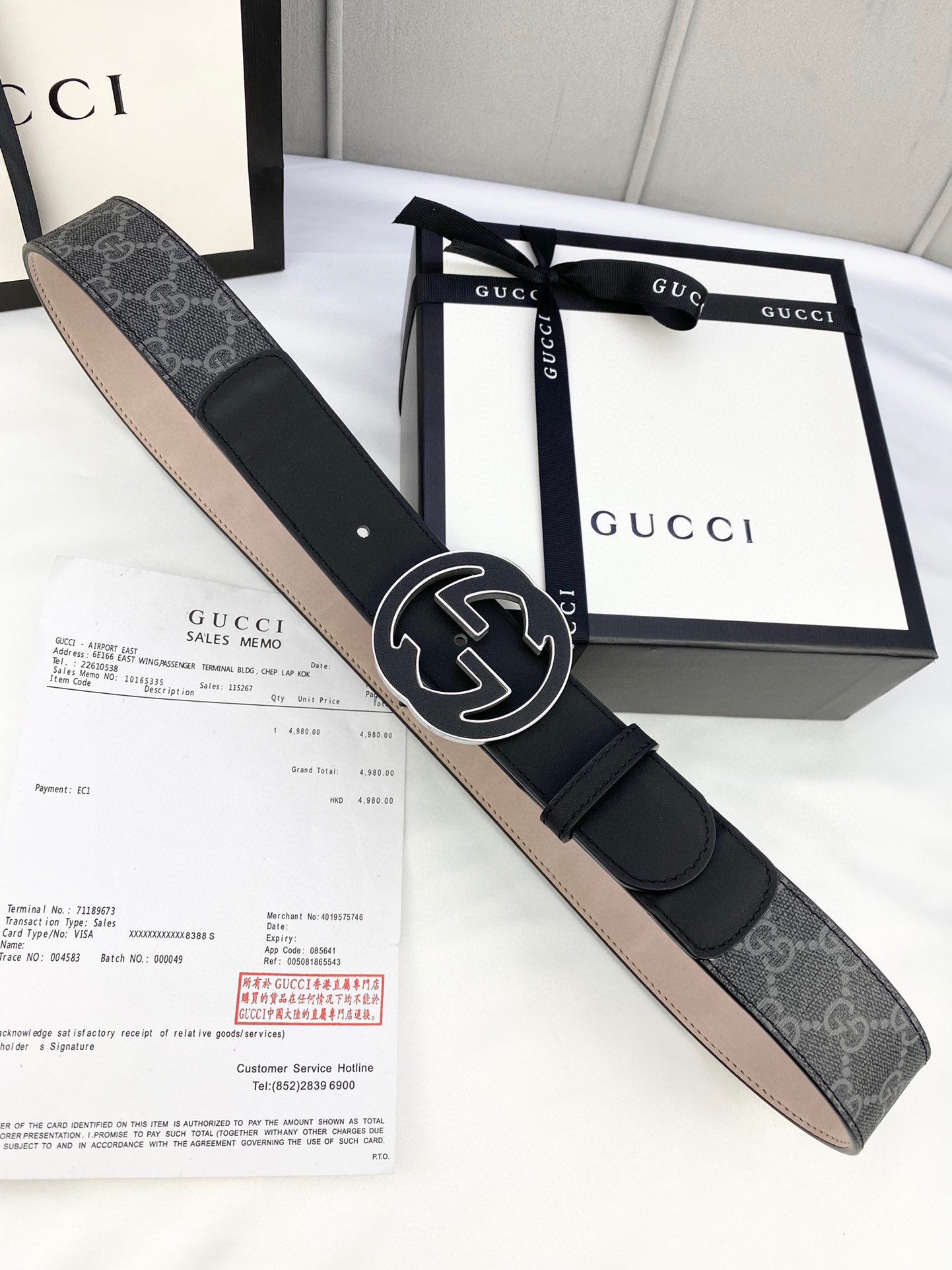 宽度4.0cmgucci这款腰带在2