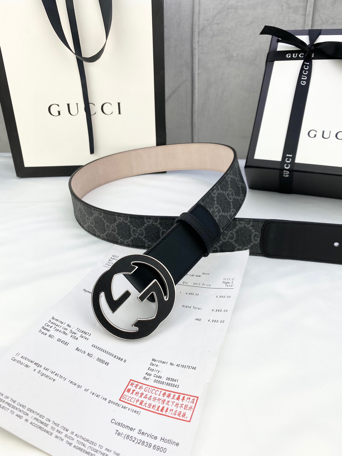宽度4.0cmgucci这款腰带在2