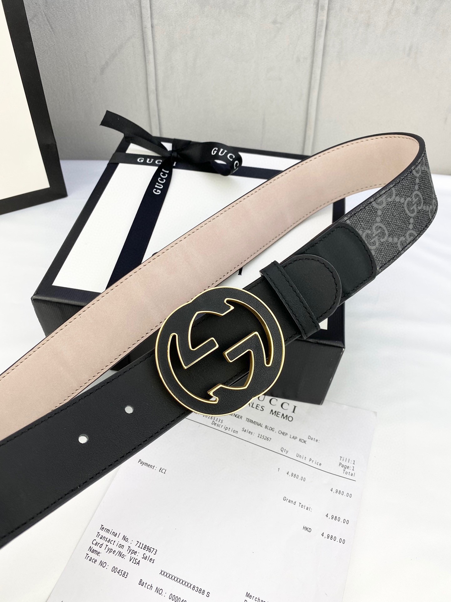 宽度4.0cmgucci这款腰带在2