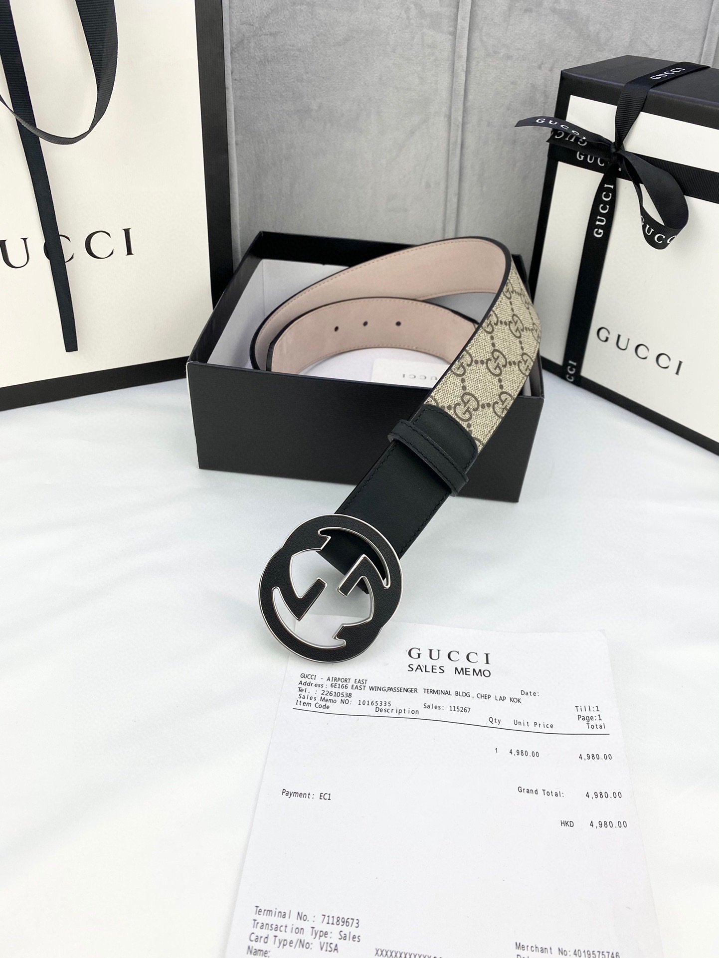 宽度4.0cmgucci这款腰带在2