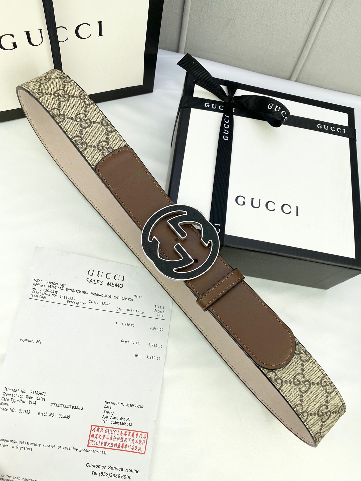 宽度4.0cmgucci这款腰带在2