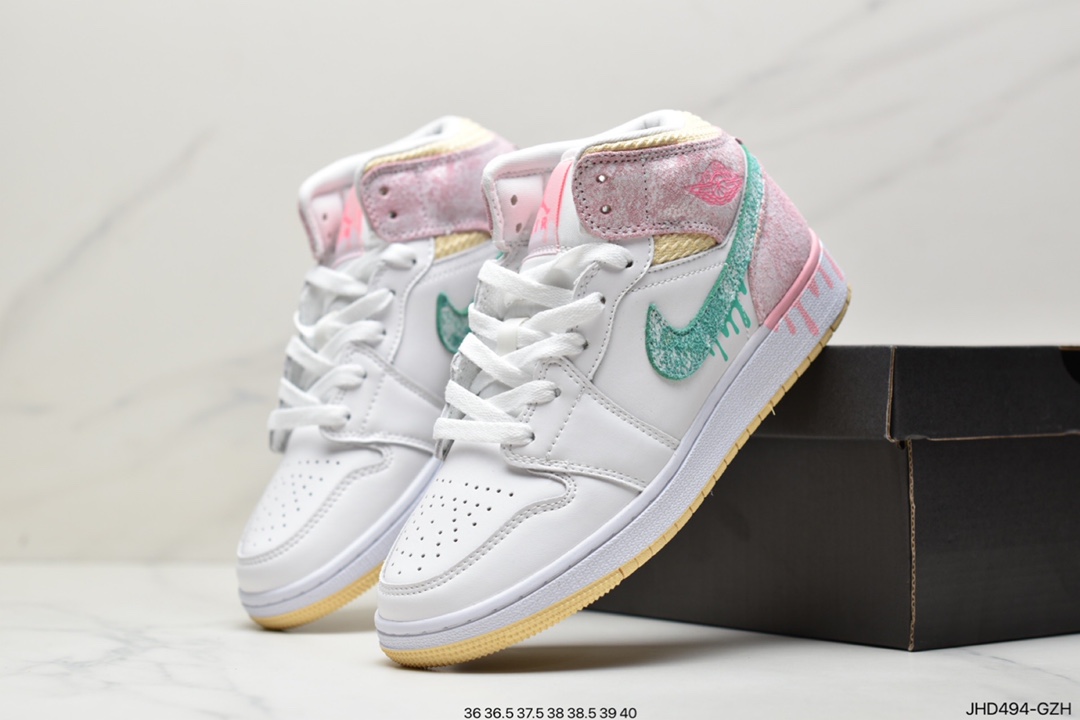 190 Air Jordan 1 Mid ”Obsidian”黑曜石 乔一中邦 当前市场最优版本554724-174