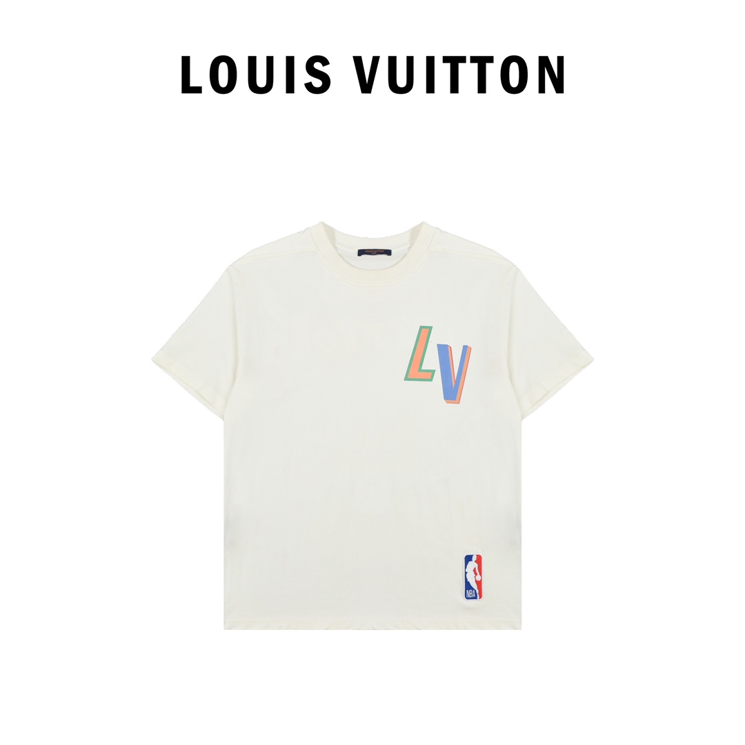 Louis Vuitton LV NBA联名最新款烫画短袖T恤 LV NBA联名短袖