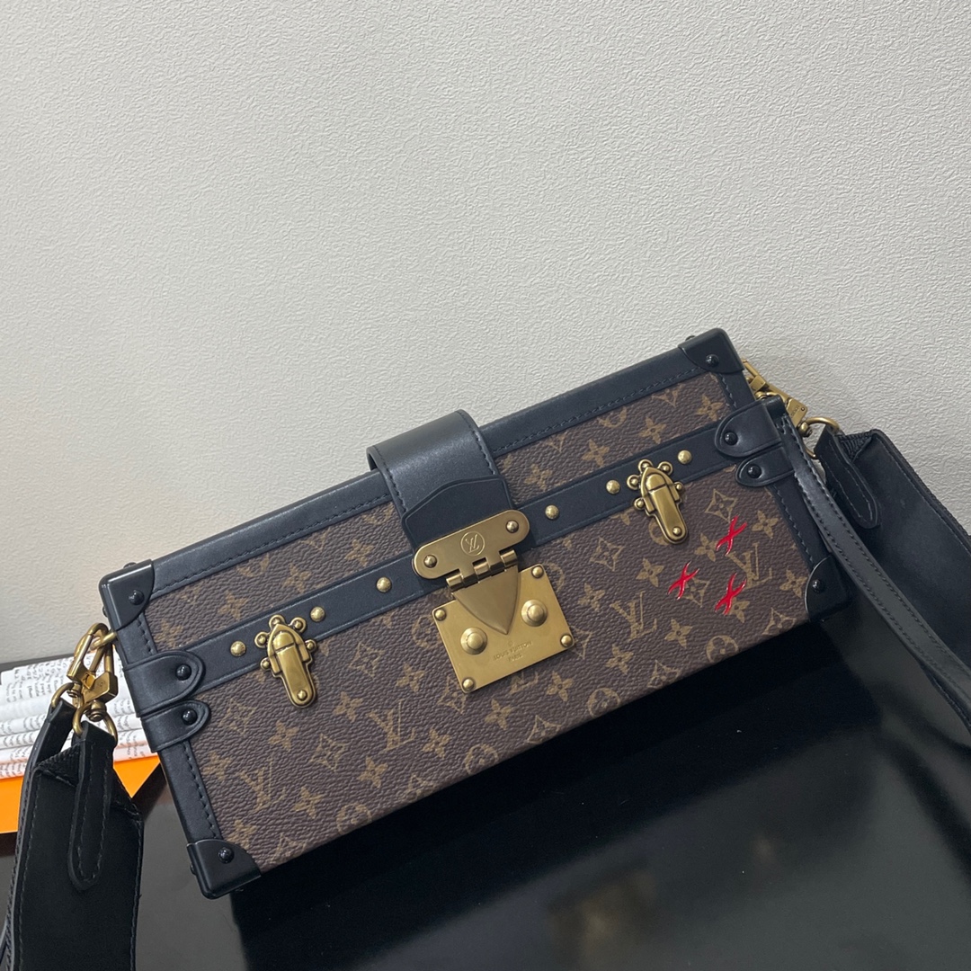 Louis Vuitton LV Petite Malle Bags Handbags Black Monogram Canvas Spring/Summer Collection WESTM46120