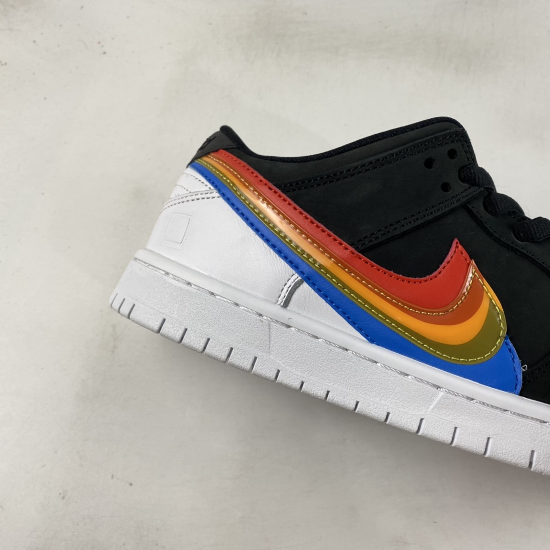 P300  Polaroid x Nike SB Dunk Low 黑彩虹 宝利来联名 SB复古休闲板鞋 DH7722-001