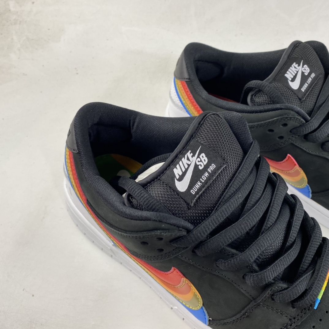 P300  Polaroid x Nike SB Dunk Low 黑彩虹 宝利来联名 SB复古休闲板鞋 DH7722-001