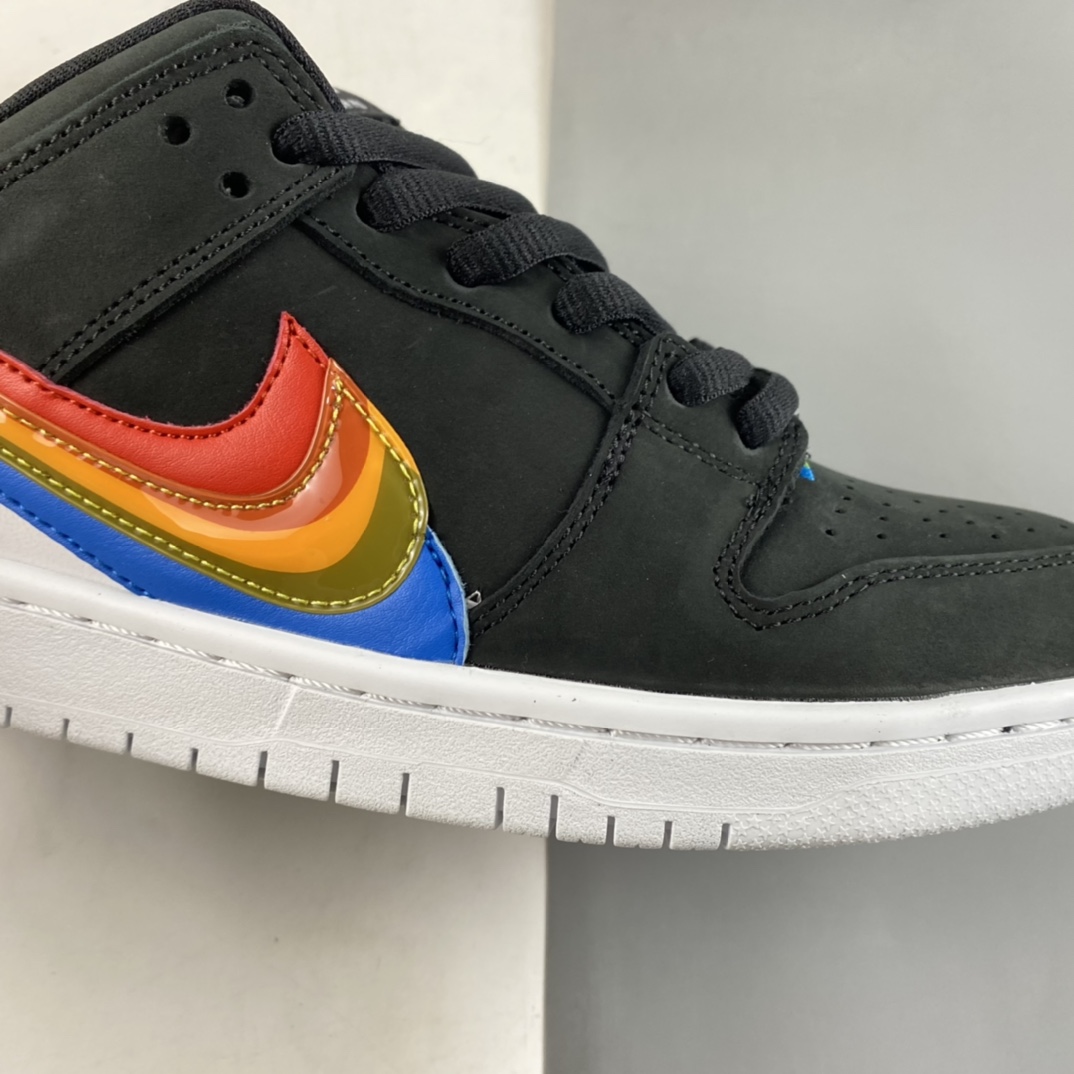 P300  Polaroid x Nike SB Dunk Low 黑彩虹 宝利来联名 SB复古休闲板鞋 DH7722-001