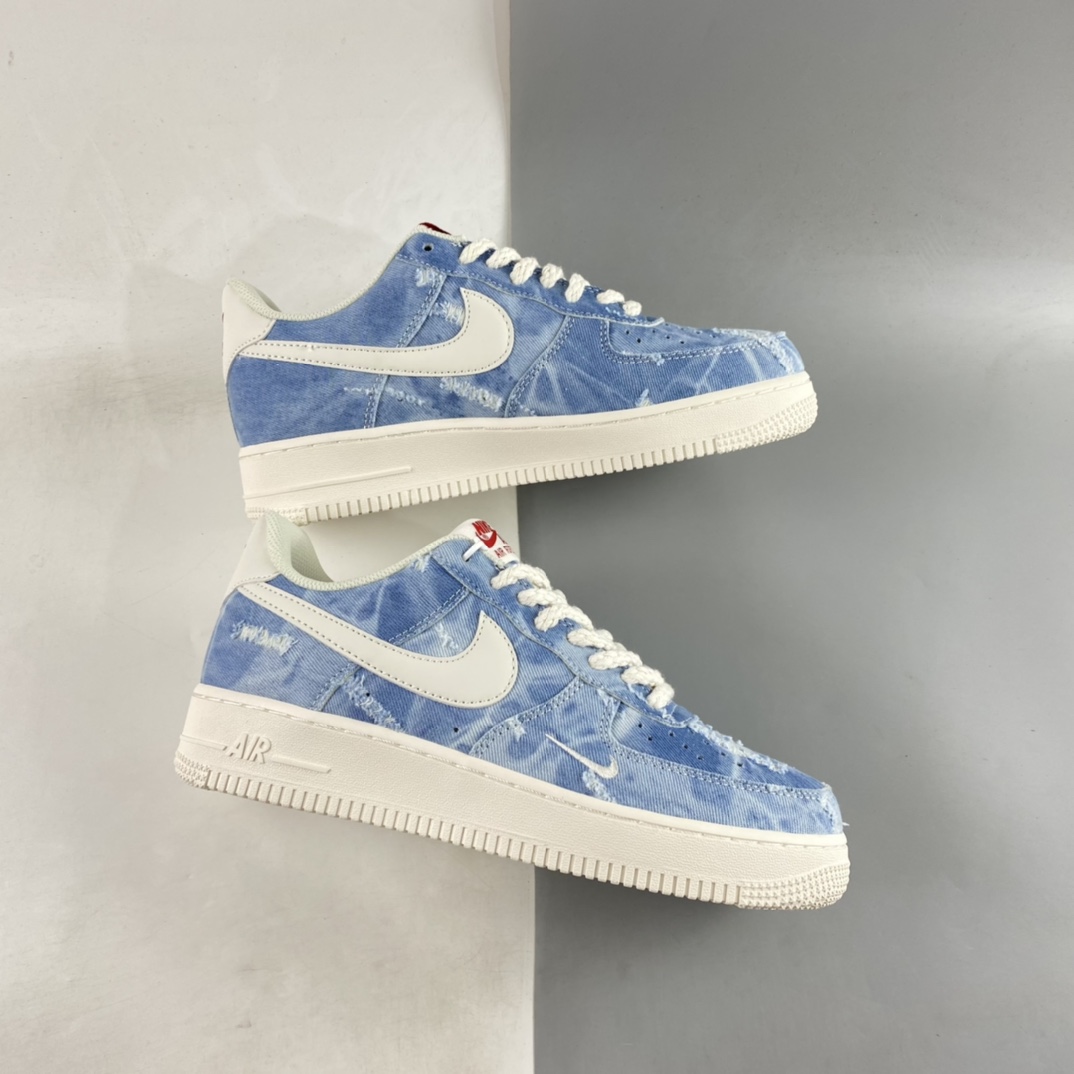 P220  Nike Air Force 1’07 Low 丹宁牛仔 空军一号帆布低帮休闲板鞋 DY1830-100