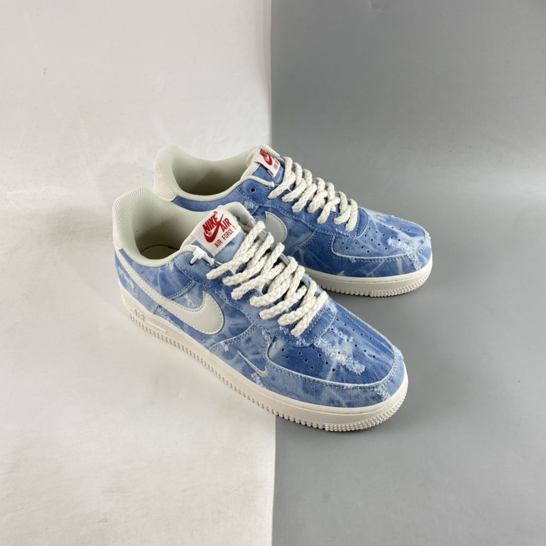 P220  Nike Air Force 1’07 Low 丹宁牛仔 空军一号帆布低帮休闲板鞋 DY1830-100