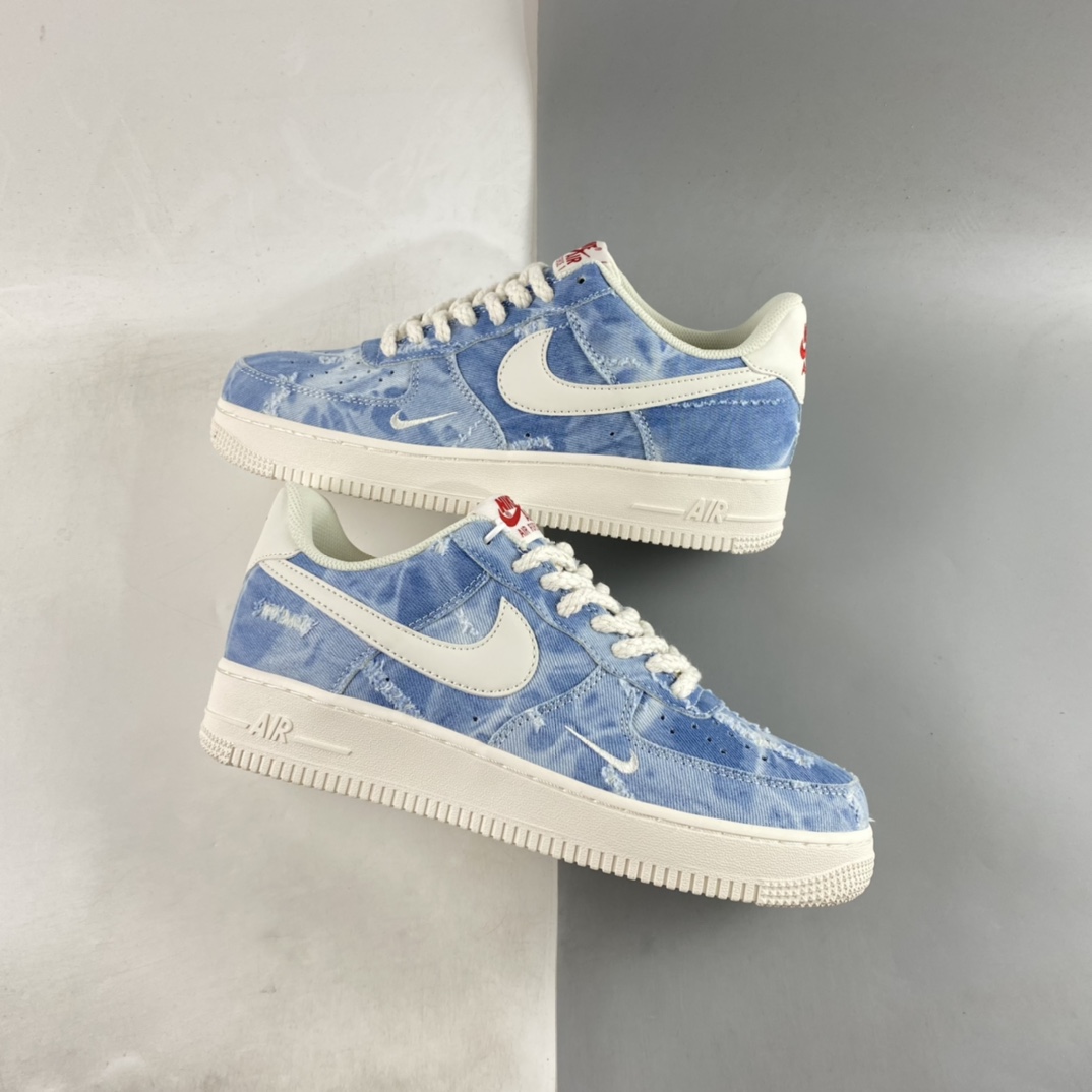P220  Nike Air Force 1’07 Low 丹宁牛仔 空军一号帆布低帮休闲板鞋 DY1830-100