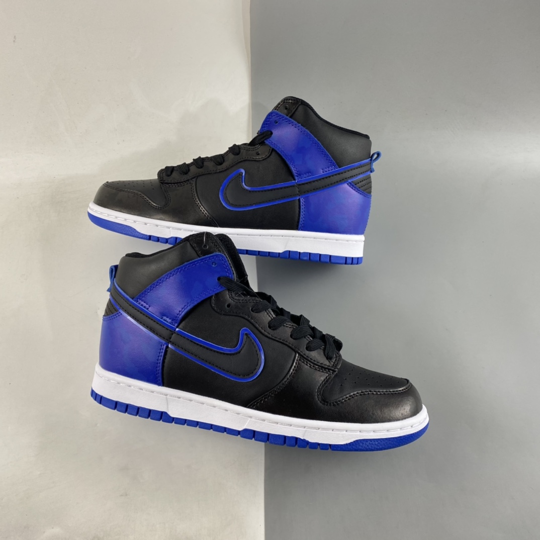 P400  Nike SB Dunk High”Blue Camo” 黑蓝迷彩 SB扣篮系列高帮休闲运动滑板板鞋 DD3359-001