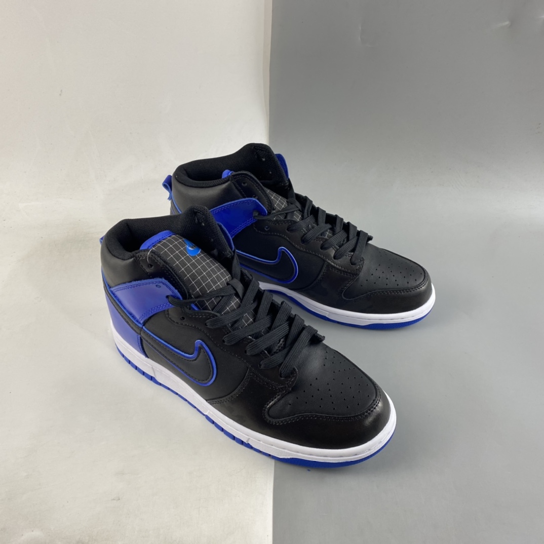 P400  Nike SB Dunk High”Blue Camo” 黑蓝迷彩 SB扣篮系列高帮休闲运动滑板板鞋 DD3359-001