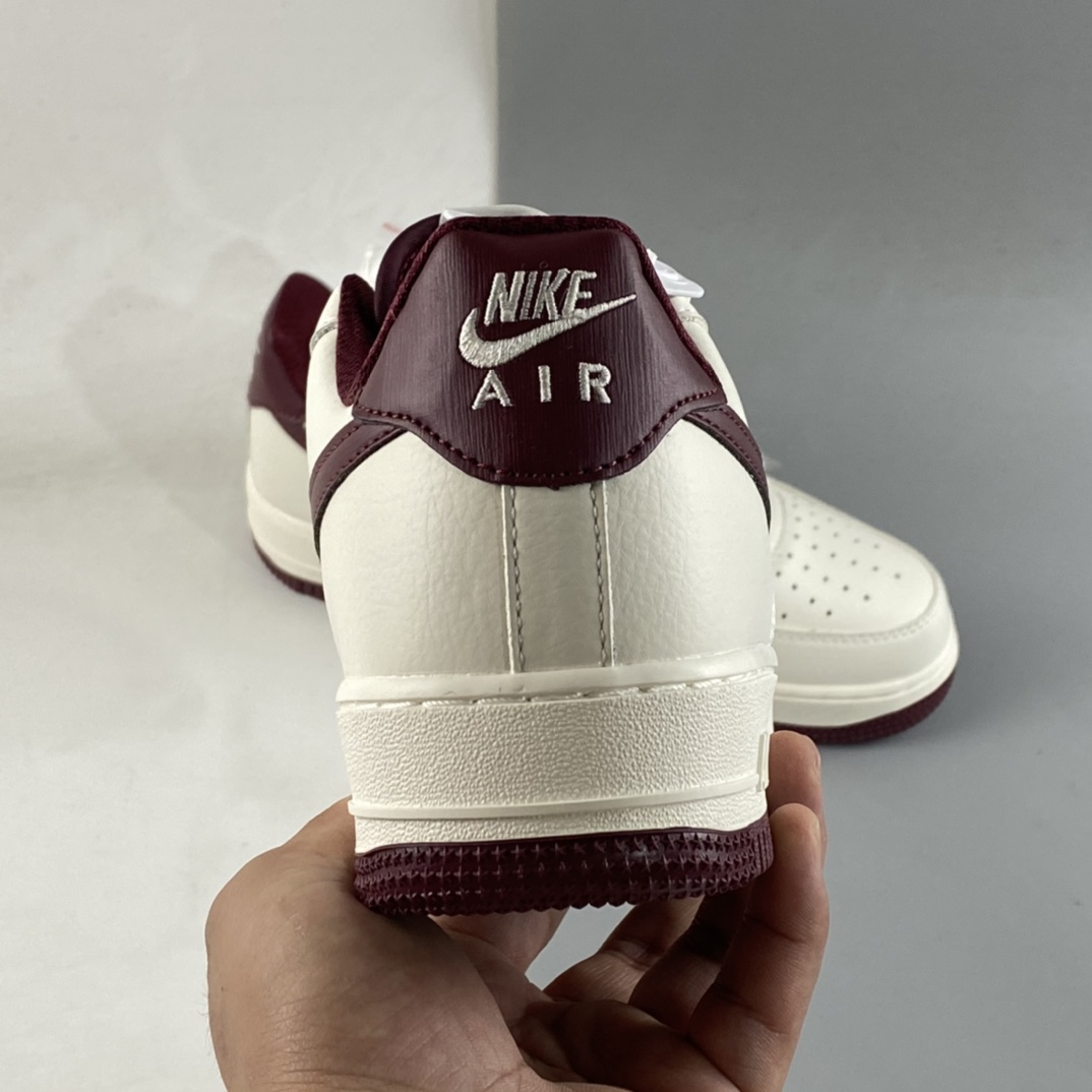 P240  Nike Air Force 1’07 Low 米酒红配色 空军一号低帮休闲板鞋 GH5622-063