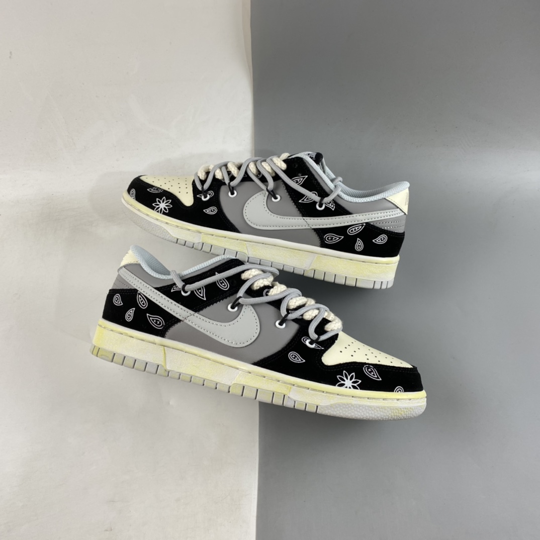 P300  Nike SB Dunk Low Prm SB “Cashew Nut Flower” 腰果花元素 SB扣碎篮板时尚休闲板鞋 DH7913-001