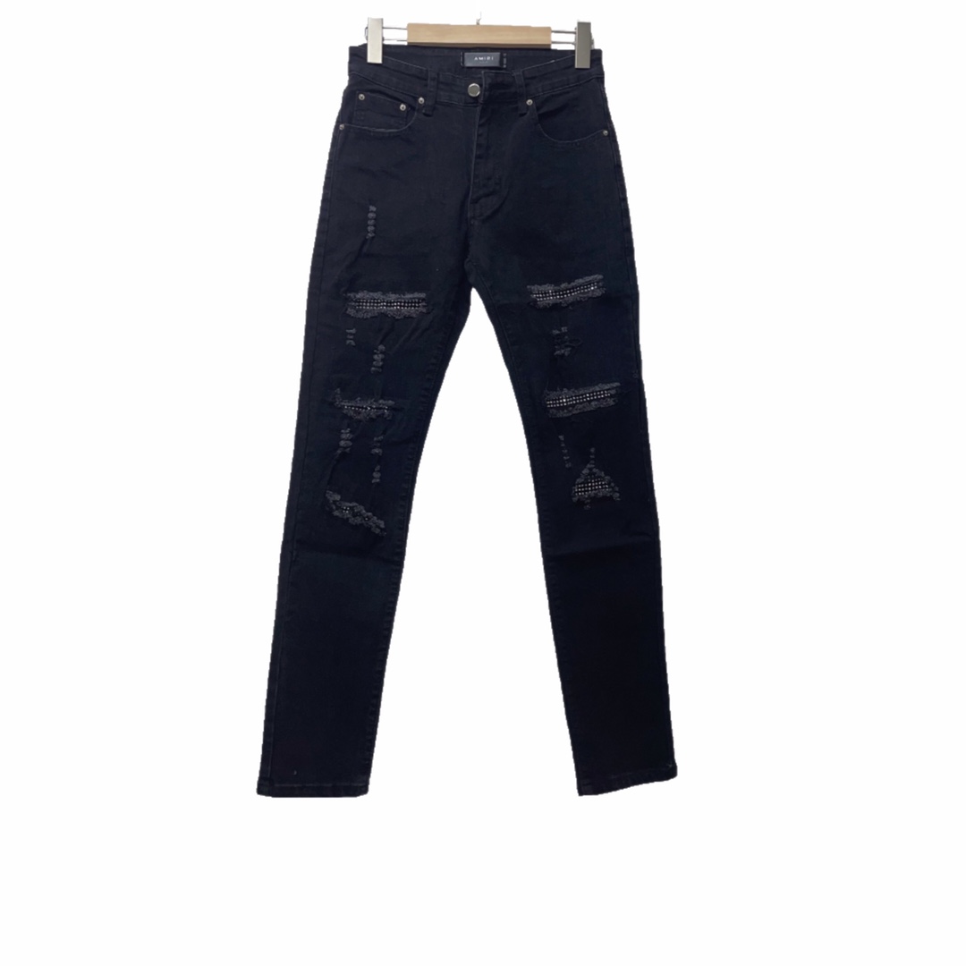 Designer 1:1 Replica
 Amiri Clothing Jeans Pants & Trousers Black Track