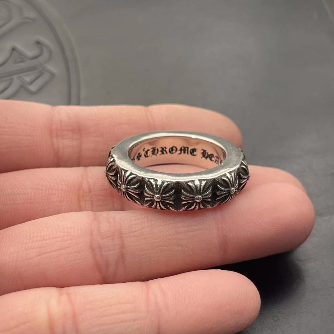 Chrome Hearts 高版本克罗心单层全十字花戒指