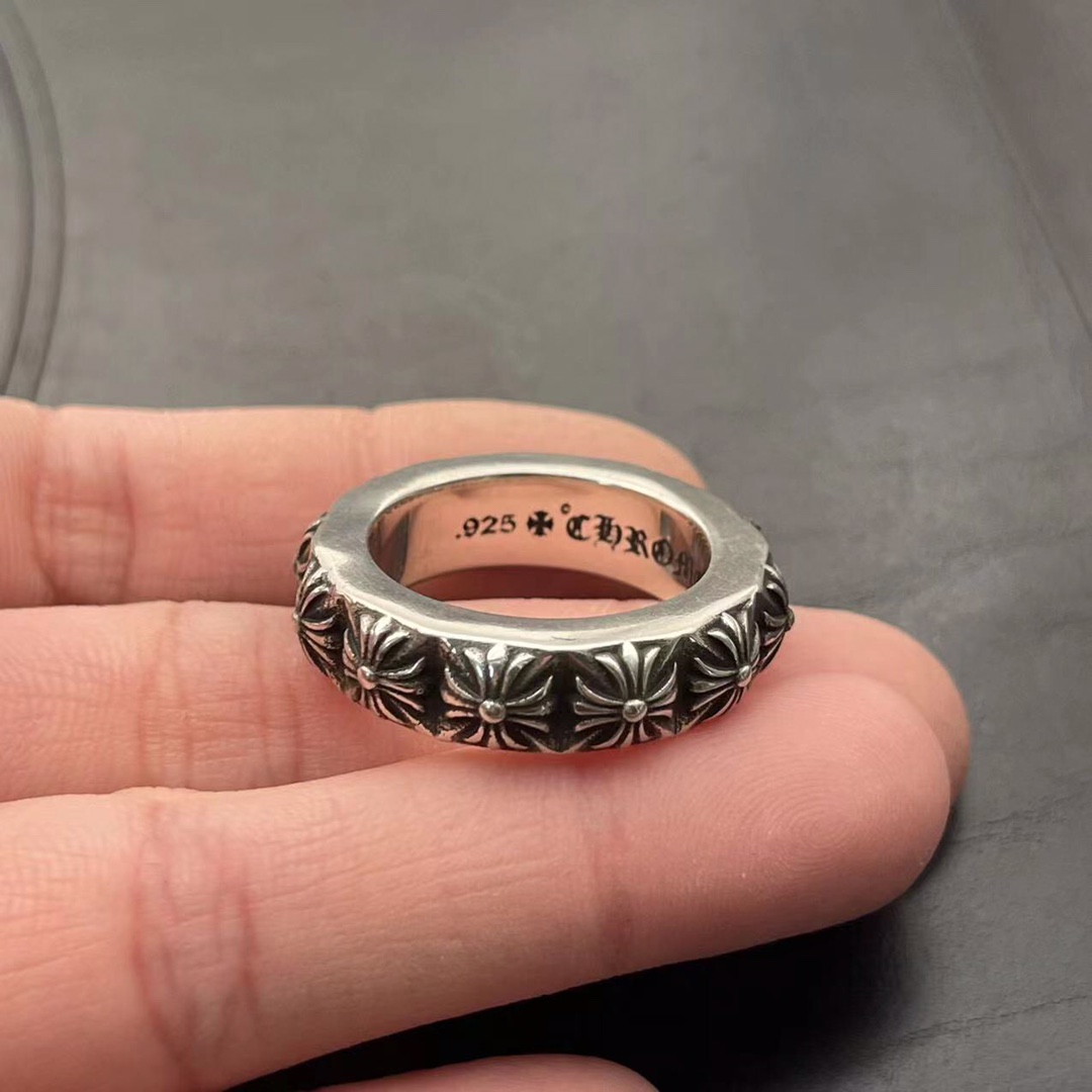 Chrome Hearts 高版本克罗心单层全十字花戒指
