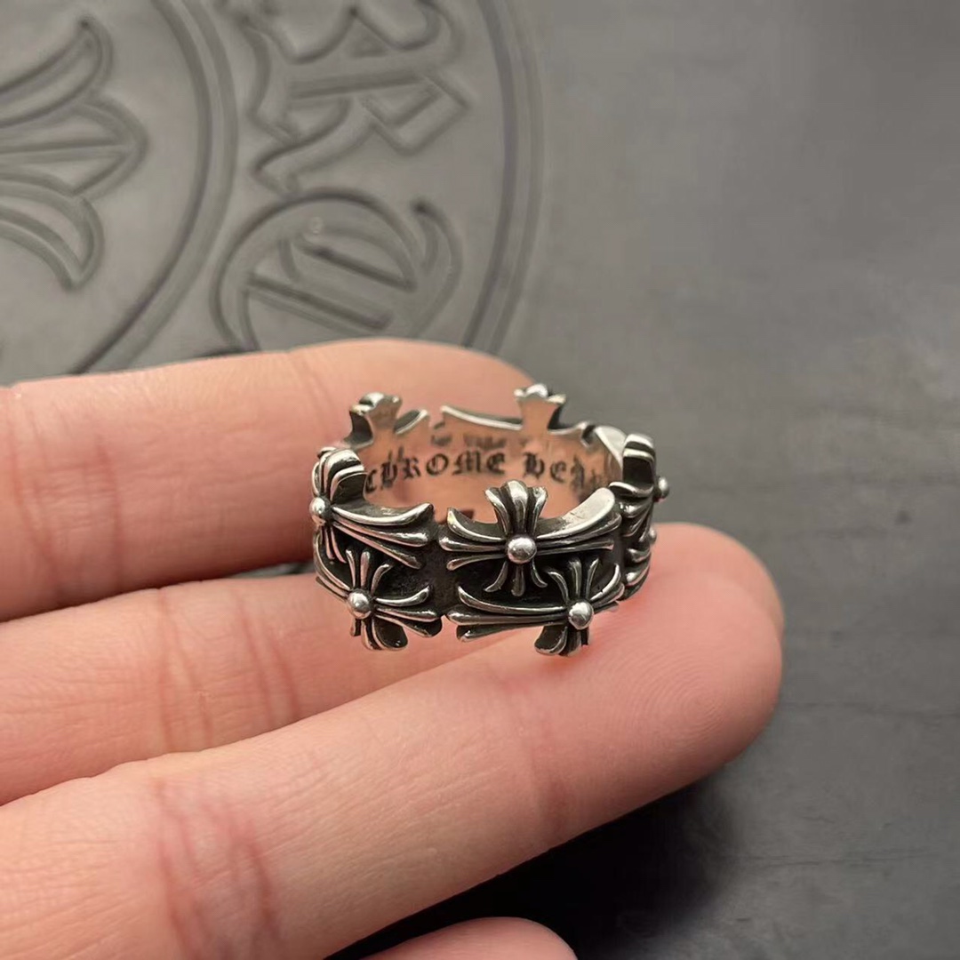 Chrome Hearts CHROME HEARTS高版本克罗心十字花戒指