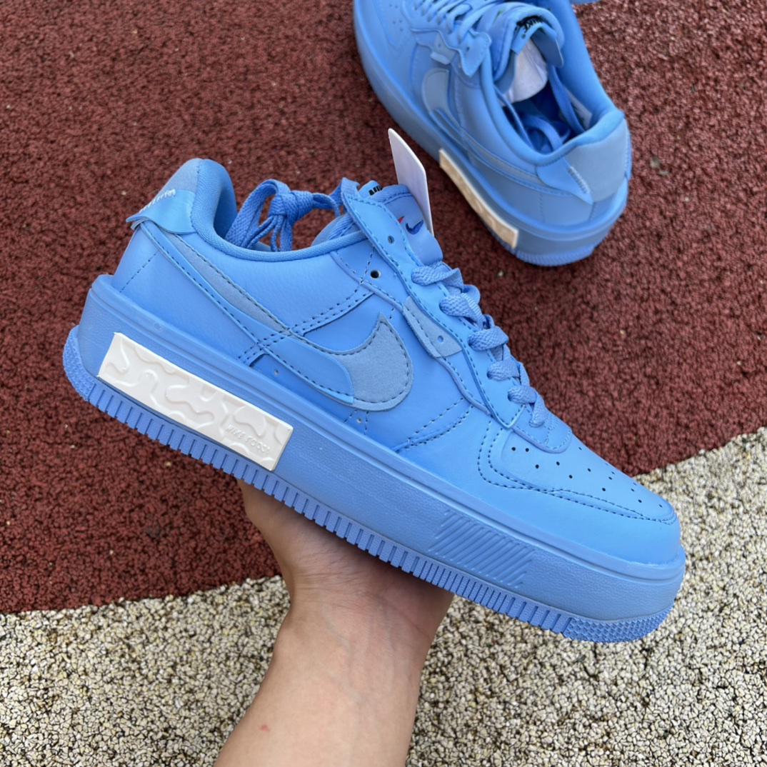 af1蓝色解构Nike Air Force 1 Fontanka AF1解构 空军板鞋 DH1290-400