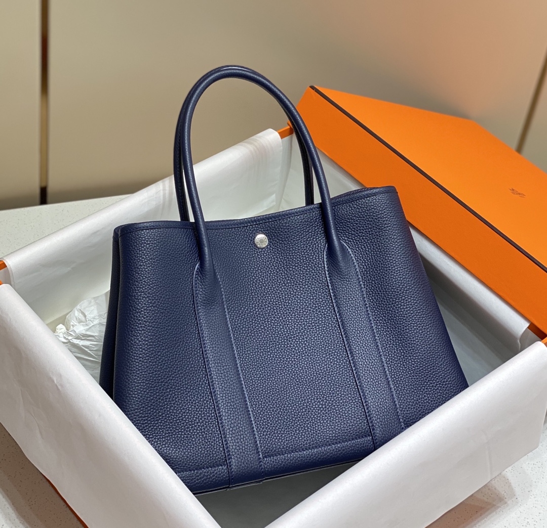 Hermès Garden Party 36 Blue Leather Tote Bag, Everyday Luxury 1 i1656411390 7921 0
