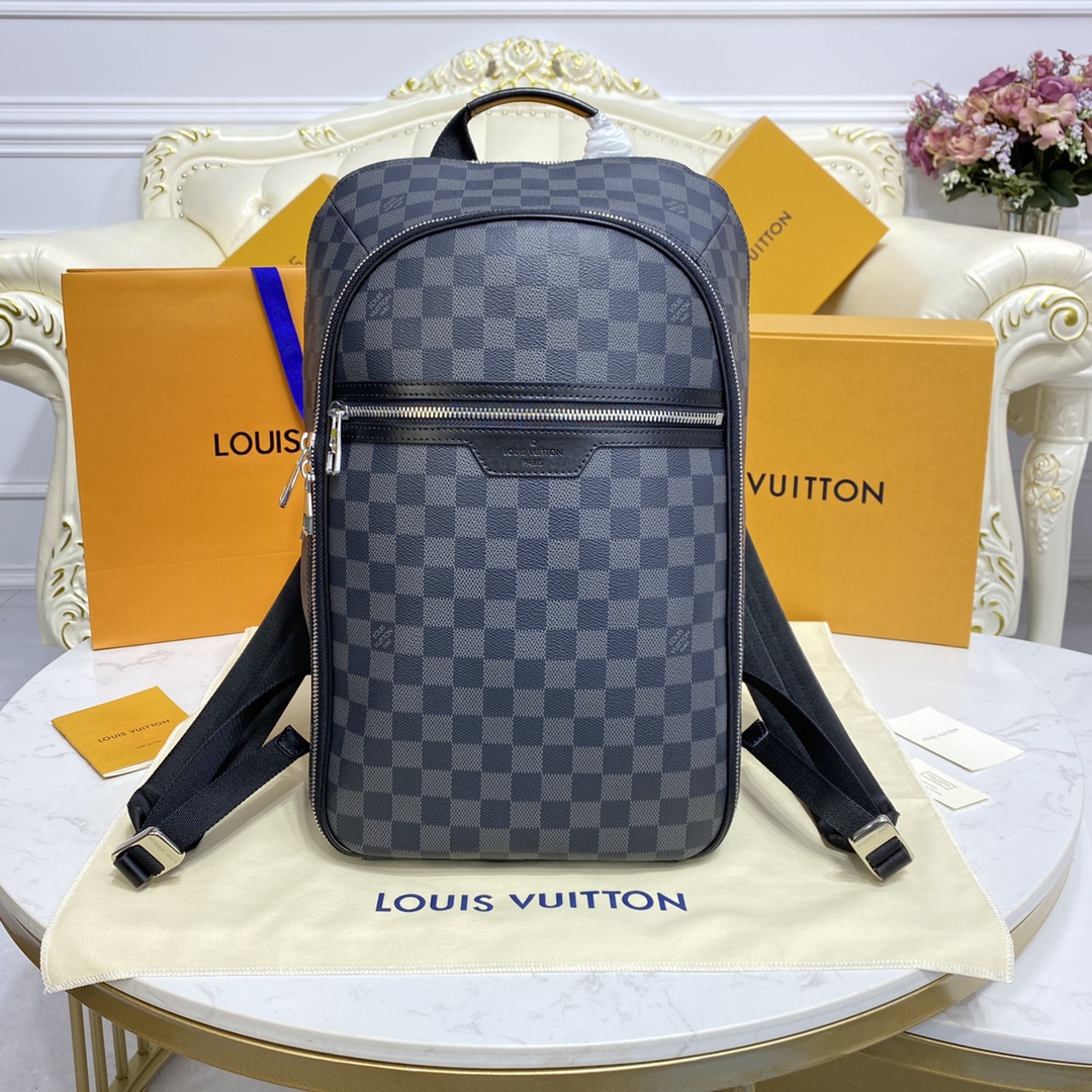 Louis Vuitton Bags Backpack Black Grid Damier Graphite Canvas Fashion Casual N58024