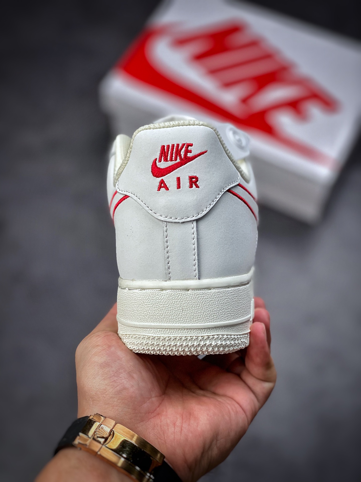220 Nike Air Force 1 Low 07  米白红电秀勾 CL6326-108