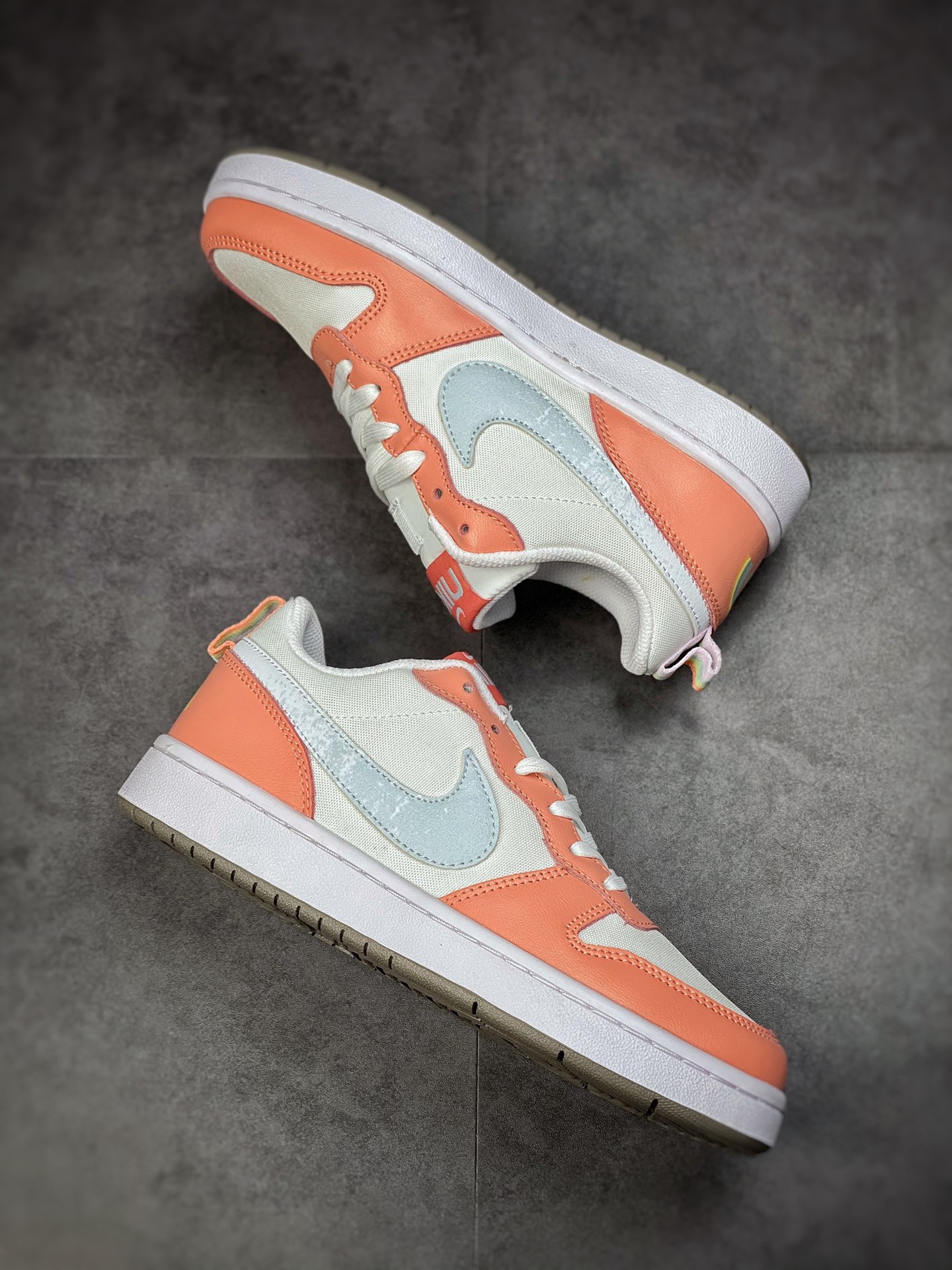 200 Nike Court Borough Low 2 白橙 独家全头层版本 M1216-100