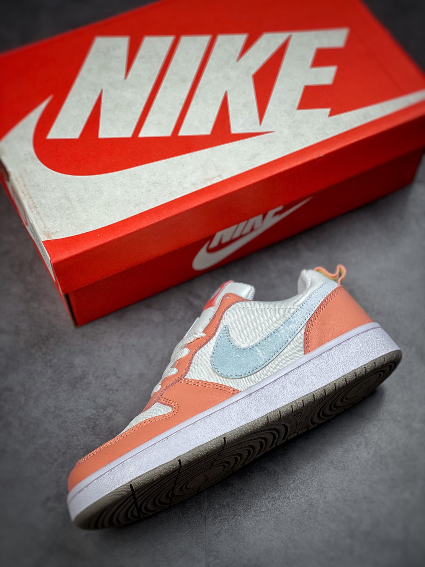 200 Nike Court Borough Low 2 白橙 独家全头层版本 M1216-100