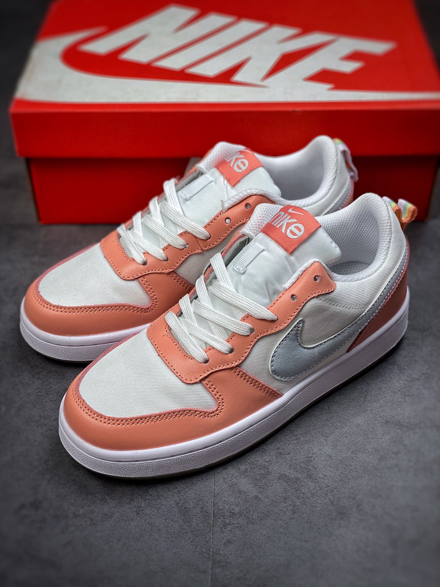 200 Nike Court Borough Low 2 白橙 独家全头层版本 M1216-100