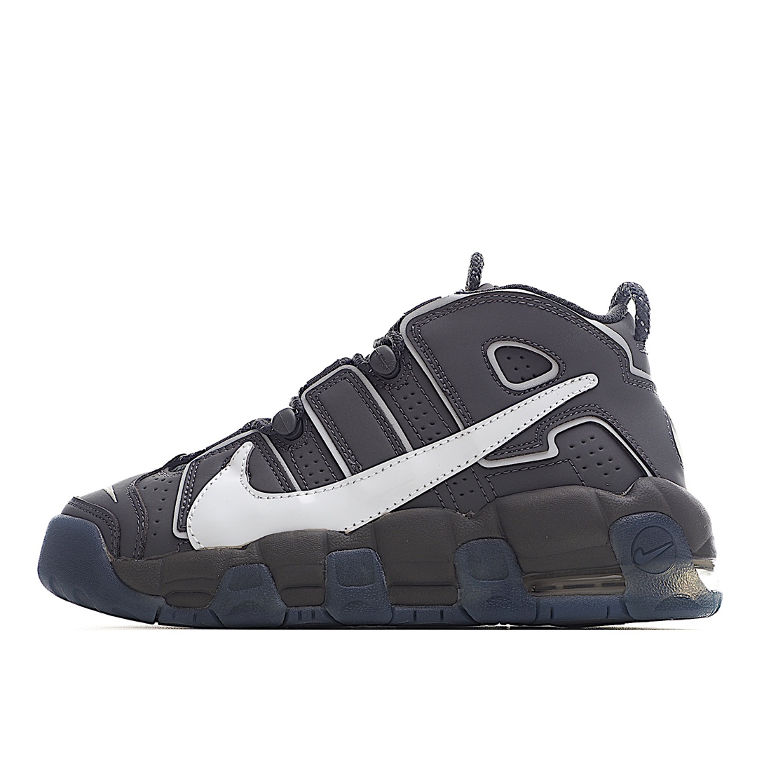 H0 .WY纯原版本 NK Air More Uptempo96″Copy/Paste皮蓬大AIR 防滑减震高帮复古篮球鞋 铁灰色