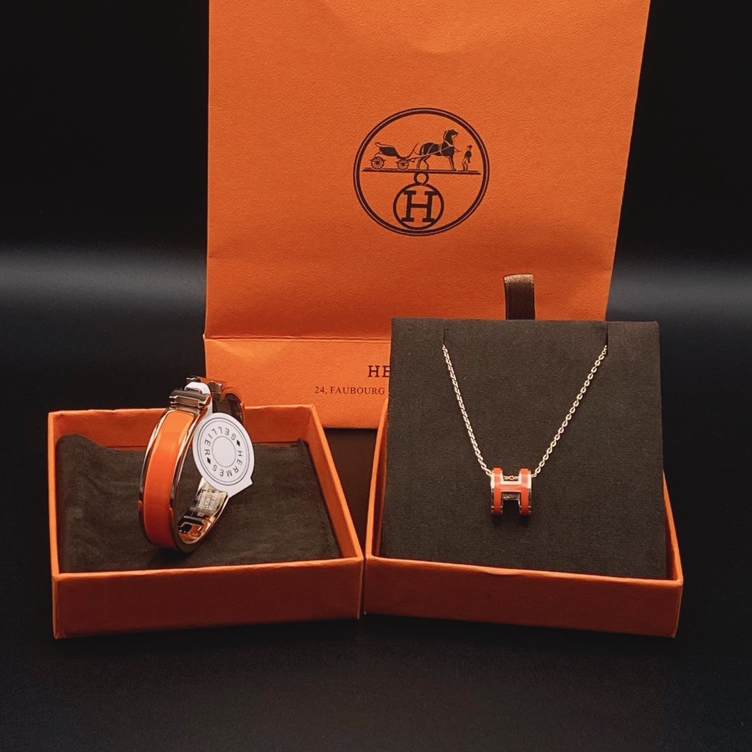 爱马仕 Hermès 传世高定珠宝耳环项链戒指首饰 #E509BB33 3