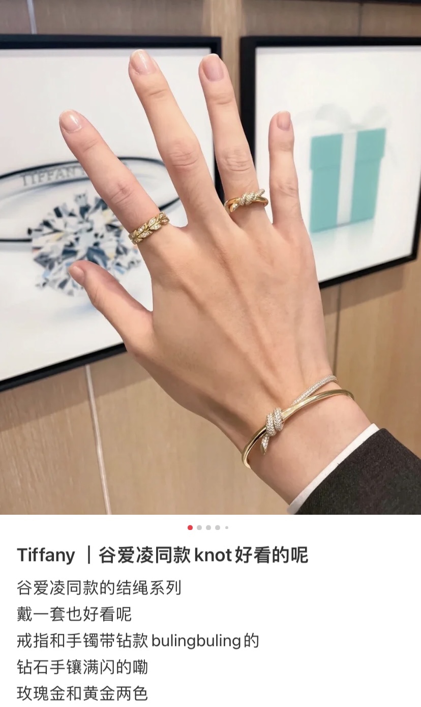 Tiffany & Co. 顶楼李智雅谷爱凌毛晓彤同款TFN蒂夫尼Tiffany