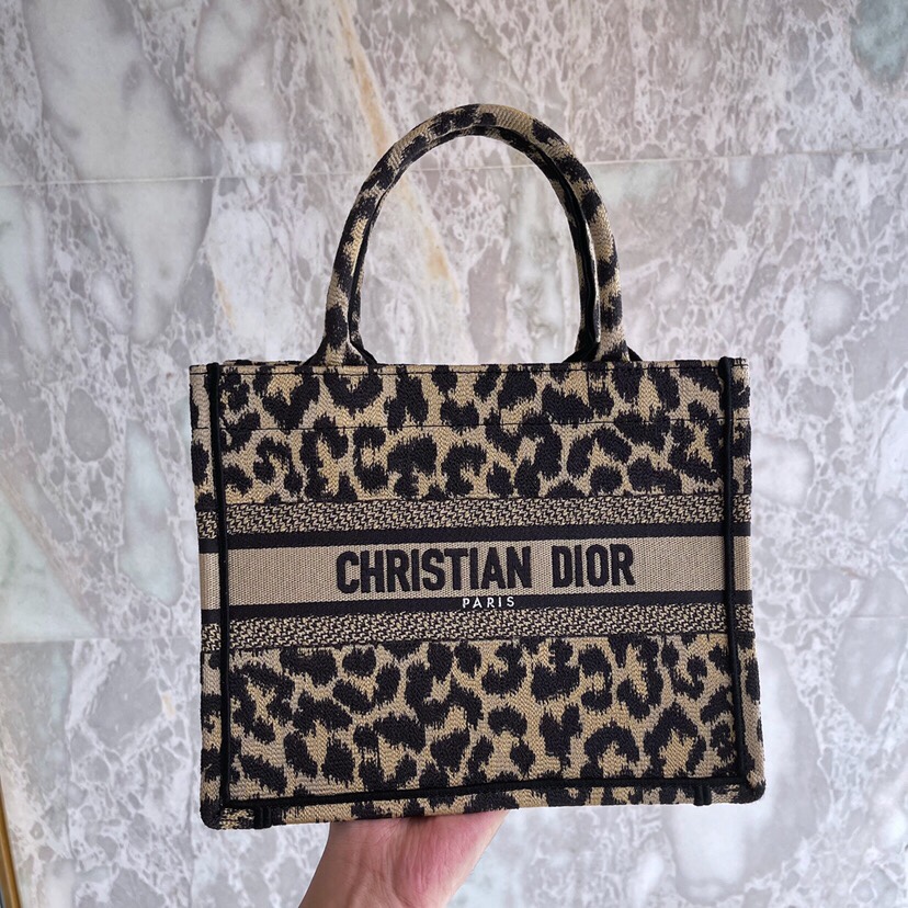 Dior Book Tote Handbags Tote Bags Leopard Print