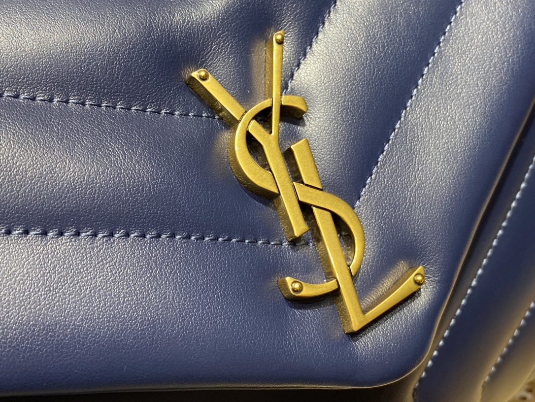 Saint laurent Ysl LOULOU系列Y型绗缝链条包 494699蓝色