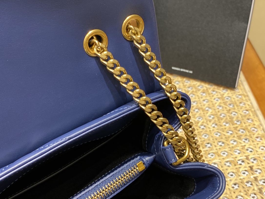 Saint laurent Ysl LOULOU系列Y型绗缝链条包 494699蓝色