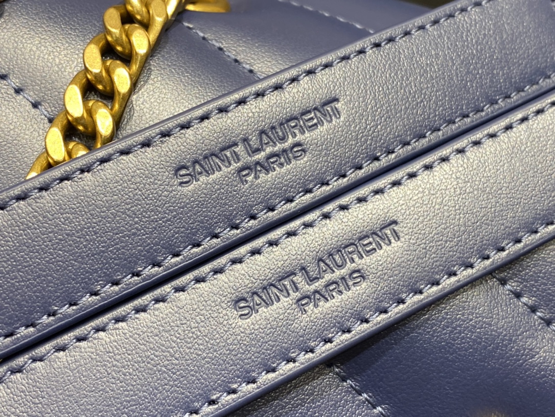 Saint laurent Ysl LOULOU系列Y型绗缝链条包 494699蓝色