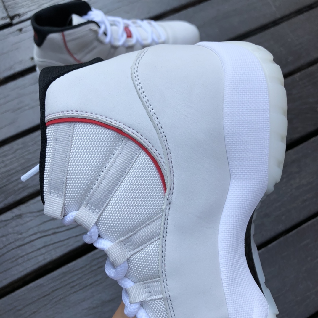 Air jordan 11 Platinum Tint 白红 铂金 兔八哥 378038-378037-016
