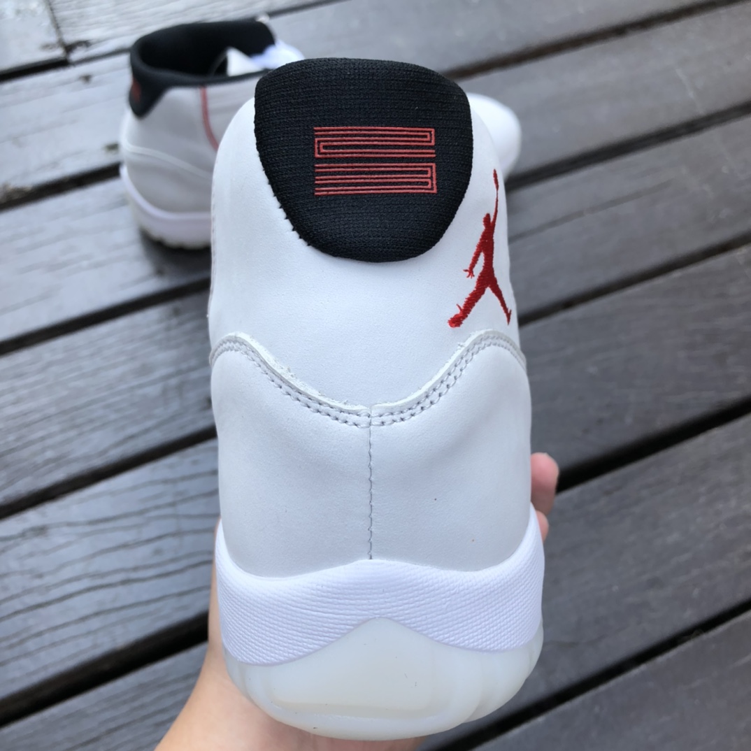 Air jordan 11 Platinum Tint 白红 铂金 兔八哥 378038-378037-016