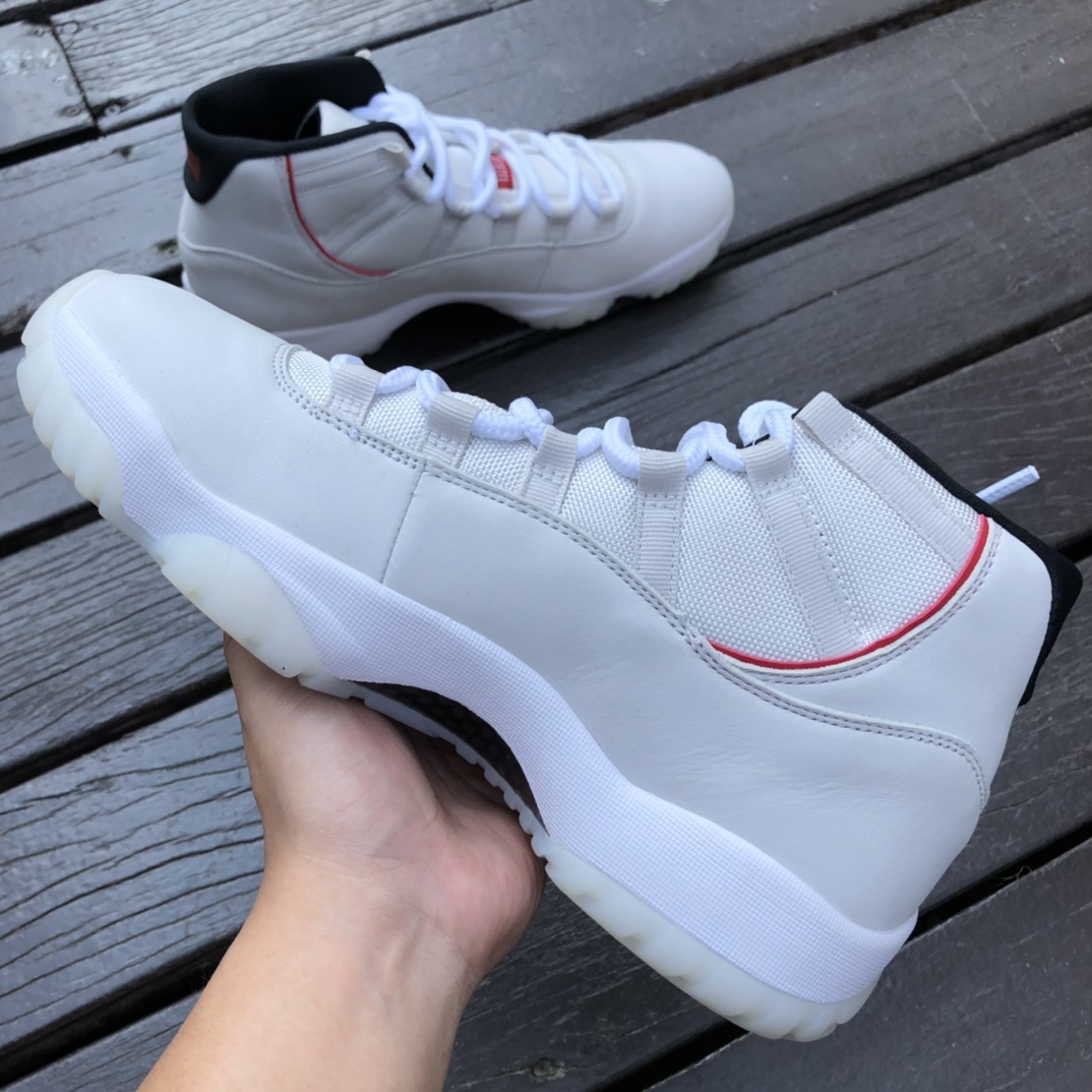Air jordan 11 Platinum Tint 白红 铂金 兔八哥 378038-378037-016
