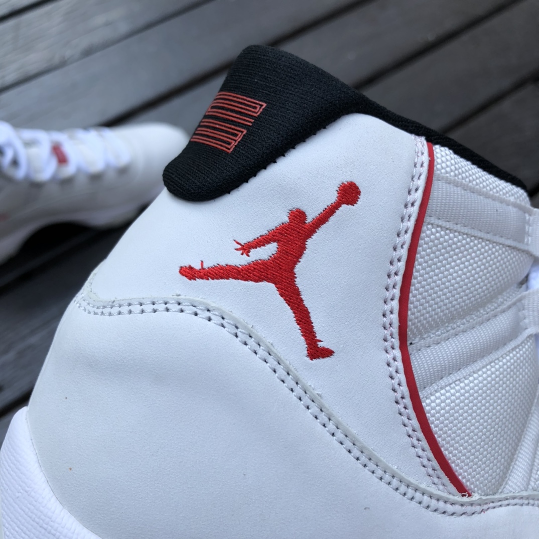 Air jordan 11 Platinum Tint 白红 铂金 兔八哥 378038-378037-016
