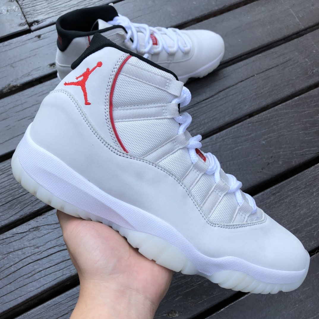 Air jordan 11 Platinum Tint 白红 铂金 兔八哥 378038-378037-016