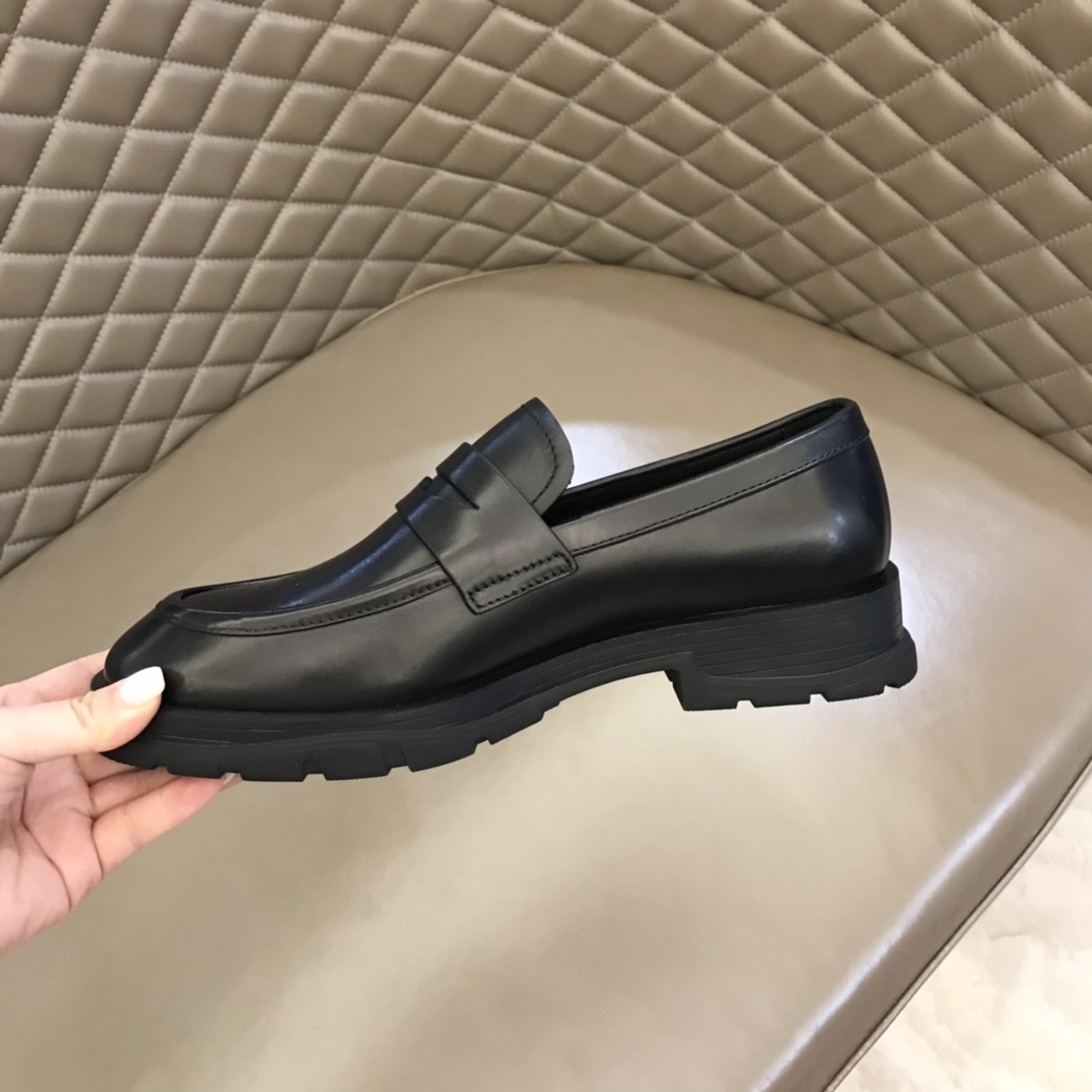 Alexander McQueen 亚历山大·麦昆  进口头层牛皮厚底松糕男士皮鞋