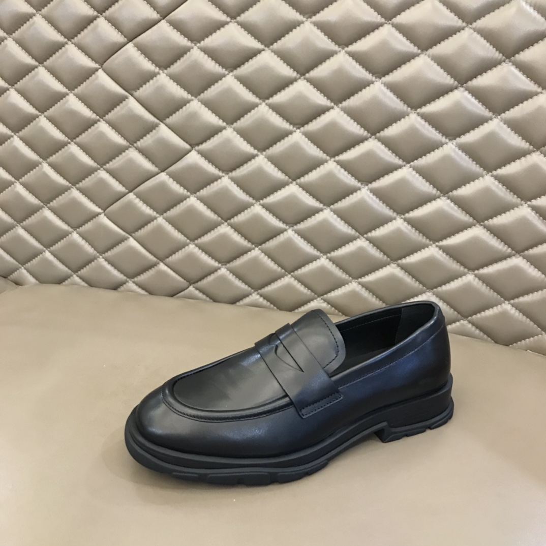 Alexander McQueen 亚历山大·麦昆  进口头层牛皮厚底松糕男士皮鞋