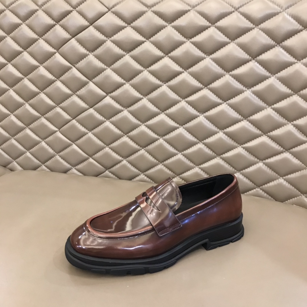 Alexander McQueen 亚历山大·麦昆  进口头层牛皮厚底松糕男士皮鞋