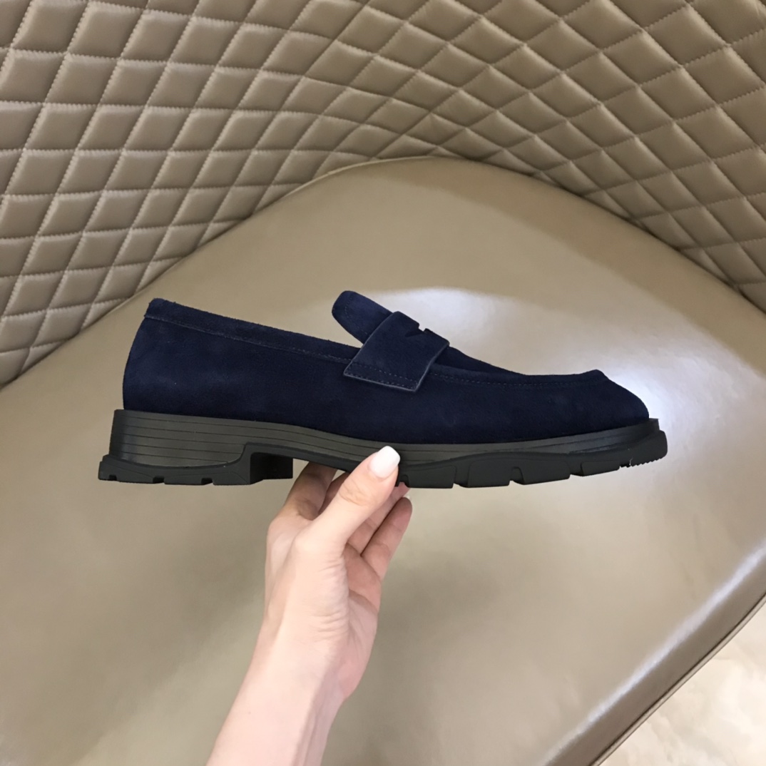 Alexander McQueen 亚历山大·麦昆  进口头层牛皮厚底松糕男士皮鞋