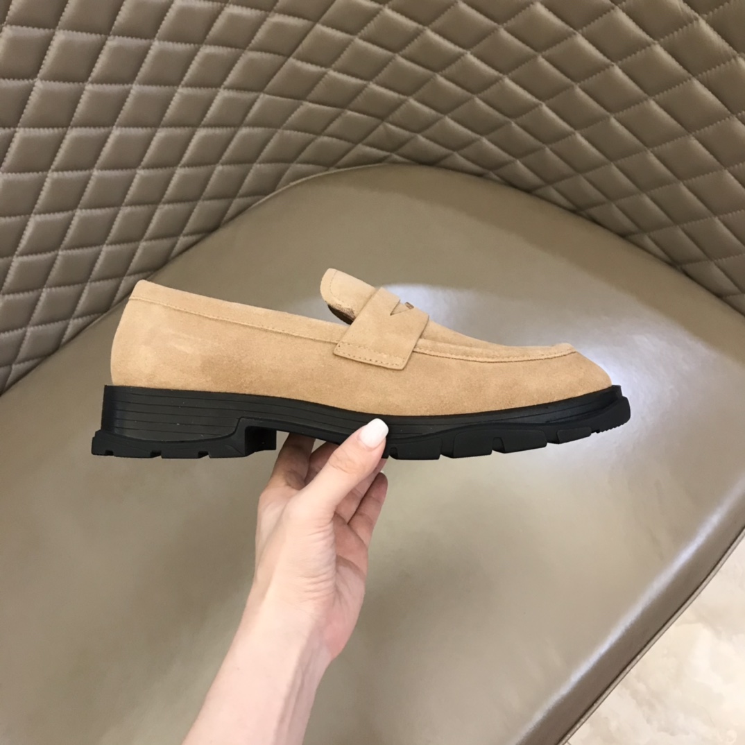 Alexander McQueen 亚历山大·麦昆  进口头层牛皮厚底松糕男士皮鞋